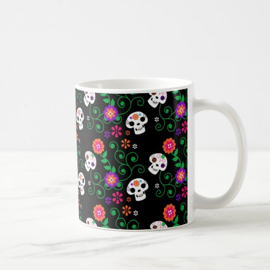 Mug crâne à sucre noir (Droite)