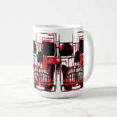 Mug Crâne Abstrait aux Couleurs Vives (Devant droit)