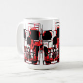 Mug Crâne Abstrait aux Couleurs Vives (Devant gauche)