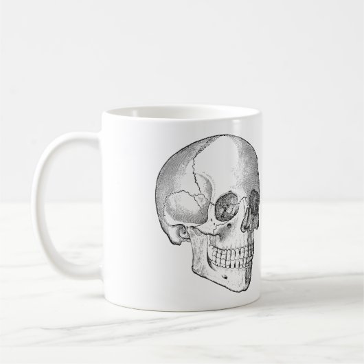Mug Crâne anatomique Médicale Dessin du médecin vintag (Gauche)