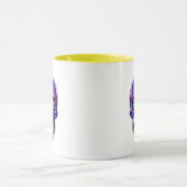 Mug Crâne Arc-en-ciel Art Moderne Psychédélique (Centre)