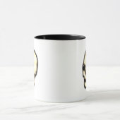 Mug Crâne Art Retro Design Vintage Duotone (Centre)
