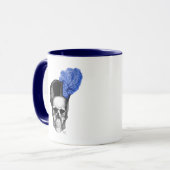Mug Crâne avec Casquette bleu (Devant gauche)