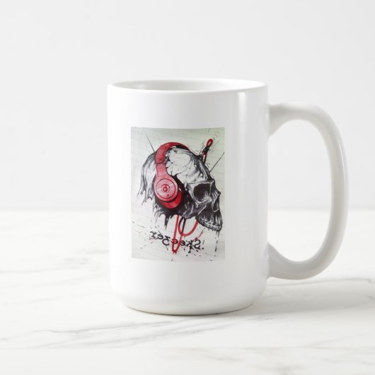 Mug Crâne avec conception casque (Droite)