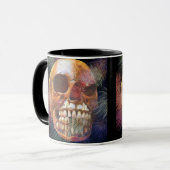 Mug Crâne avec feux d'artifice (Devant gauche)
