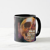 Mug Crâne avec feux d'artifice (Devant droit)
