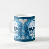 Mug Crâne Bleu Cool (Devant gauche)