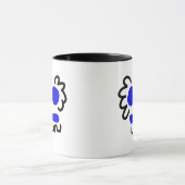 Mug crâne bleu non effrayant (Centre)