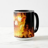 Mug Crâne brûlant (Devant droit)