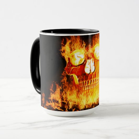 Mug Crâne brûlant (Devant gauche)