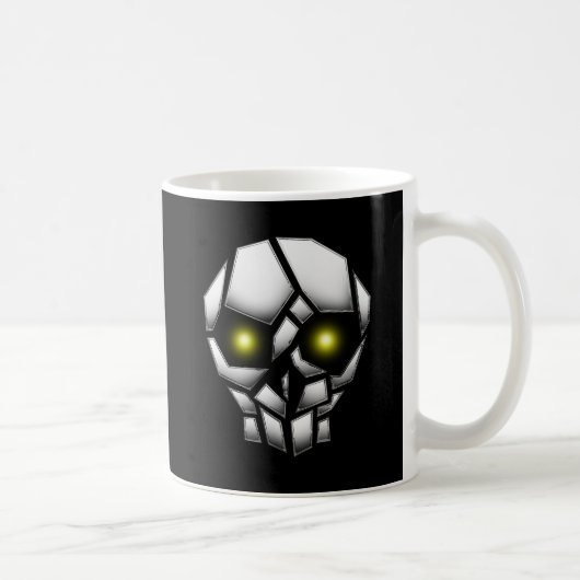 Mug Crâne chromé avec yeux brillants (Droite)