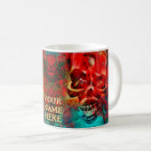 Mug Crâne coloré. Personnalisé (Devant droit)
