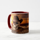 Mug Crâne cowboy avec Lasso (Devant gauche)