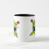 Mug Crâne croisé crayons essentiels pour l'école (Centre)