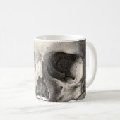 Mug Crâne d'anatomie humaine vintage, squelette d'Hall (Devant droit)