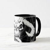 Mug Crâne d'arcane divine noir de la mort (Devant droit)
