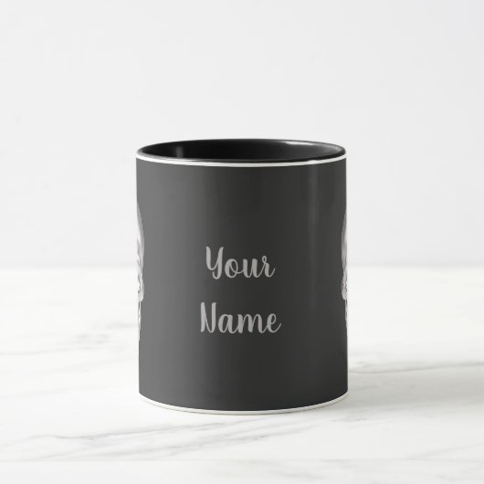 Mug Crâne d'argent 3D - (Centre)