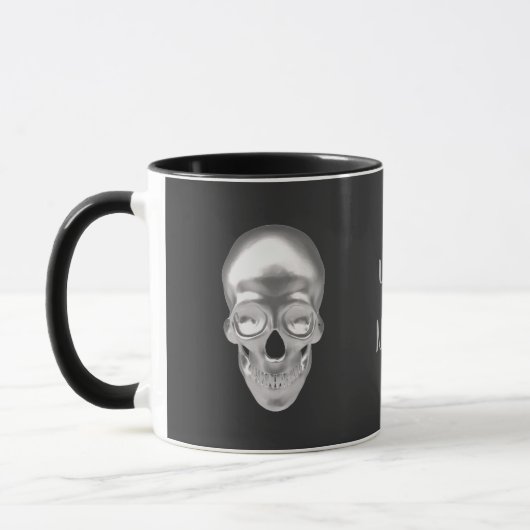 Mug Crâne d'argent 3D - (Gauche)