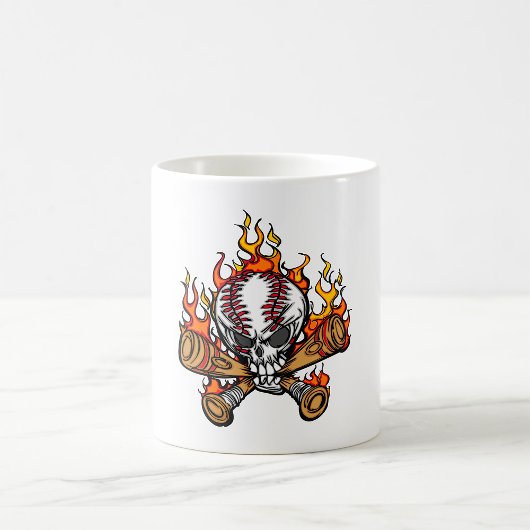 Mug Crâne de baseball flamboyant