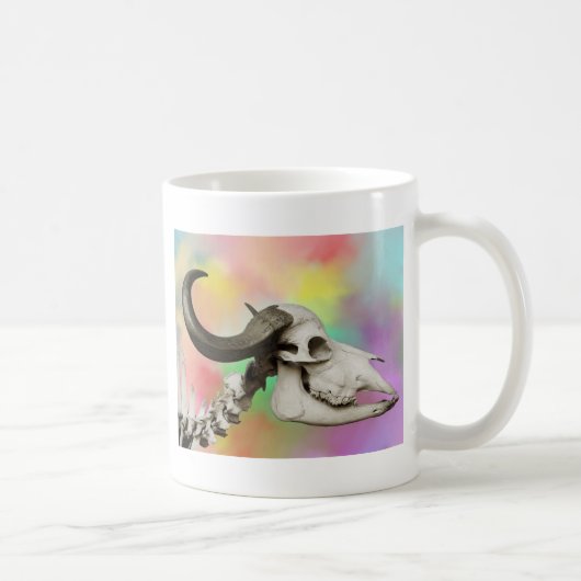Mug Crâne de buffle sur un Arrière - plan d'aquarelle (Droite)