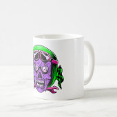 Mug Crâne de cavalier zombie fondant néon (Devant droit)