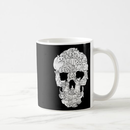 Mug Crâne de chat Kitty Skeleton Halloween Goth Punk E (Droite)
