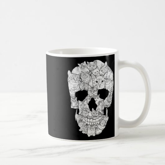 Mug Crâne de chat - Kitty Skeleton Idée de costume d'H (Droite)