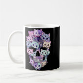 Mug Crâne de chat mignon et effrayant esthétique Hallo (Gauche)