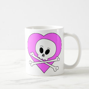 Mug Crâne de coeur rose