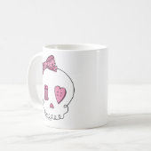 Mug Crâne de couture (rose) (Devant gauche)