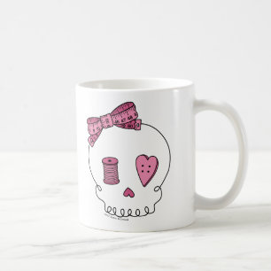 Mug Crâne de couture (rose)