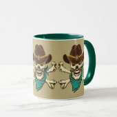 Mug Crâne de cow-boy et os croisés (Devant droit)