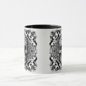 Mug Crâne de dentelle souriante noir et blanc (Centre)