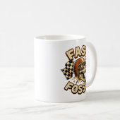 Mug Crâne de dinosaure de course drôle (Devant droit)