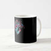 Mug Crâne de fleurs (Devant droit)