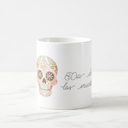 Mug Crâne de jour des morts (Centre)