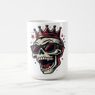 Mug Crâne de King Rockstar avec Lunettes de Soleil
