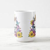 Mug Crâne de Licorne Fleurs Pastel Goth Soft Grunge Go (Centre)