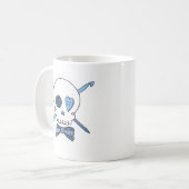 Mug Crâne de métier (bleu) (Devant gauche)