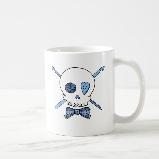 Mug Crâne de métier (bleu) (Droite)