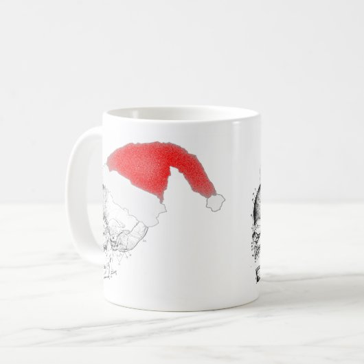 Mug Crâne de Noël (Devant gauche)