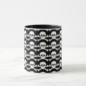 Mug crâne de pirate noir et blanc (Centre)