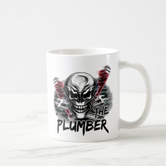 Mug Crâne de plombier : Le plombier (Droite)
