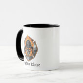 Mug Crâne de pompier personnalisé (Devant gauche)