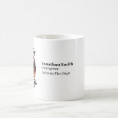 Mug Crâne de pompier unique dans la croix maltaise de (Centre)