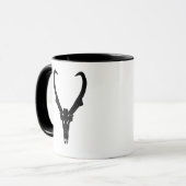 Mug Crâne de Pronghorn personnalisable (Devant gauche)