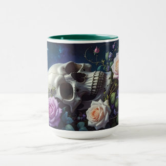Mug Crâne de Roses au Clair de Lune