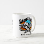 Mug Crâne de serrurier et clés croisées flamber (Devant droit)