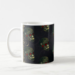 Mug Crâne de Spider Strass & Roses Glam Gothique Filig