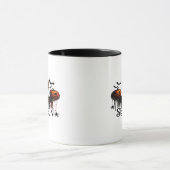 Mug Crâne de squelette d'Halloween (Centre)